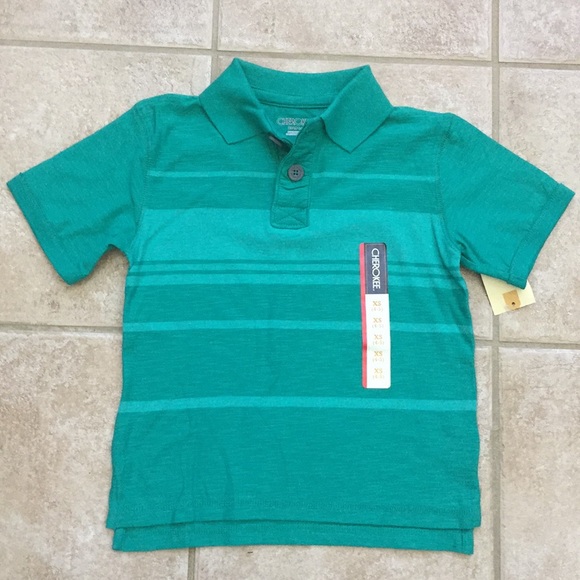 Cherokee Boys Short Sleeve Striped Polo Shirt - Picture 8 of 8